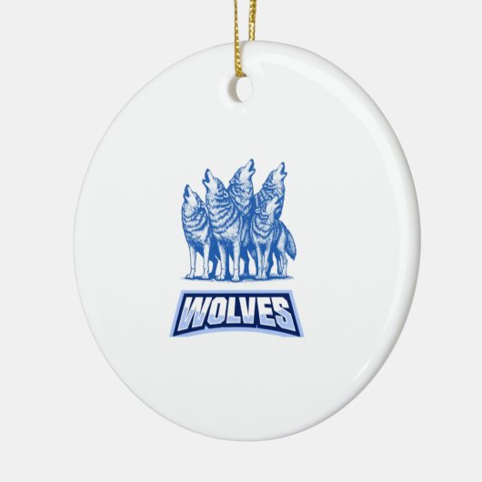 Wolves Throw Pillow Keramik Ornament (Links)