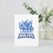 Wolves Throw Pillow Postkarte (Stehend Vorderseite)
