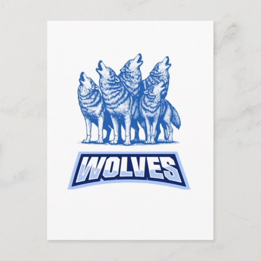 Wolves Throw Pillow Postkarte (Vorderseite)