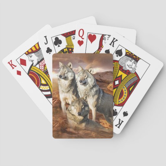 Wolves Trio Bicycle® Playing Cards Spielkarten (Rückseite)