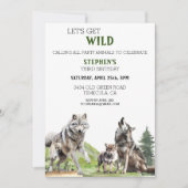 Wolves Wolf Cup Welpe Wild Geburtstag Einladung (Vorderseite)