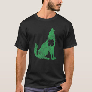 Wolves Wolf Gift St. Patrick's Day Kleeblatt Saint T-Shirt