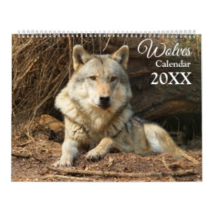Wolves Wolf thematisierte Mauerkalender 2025 Kalender