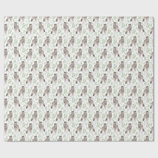 Wolves Wrapping Paper Geschenkpapier (Flach)