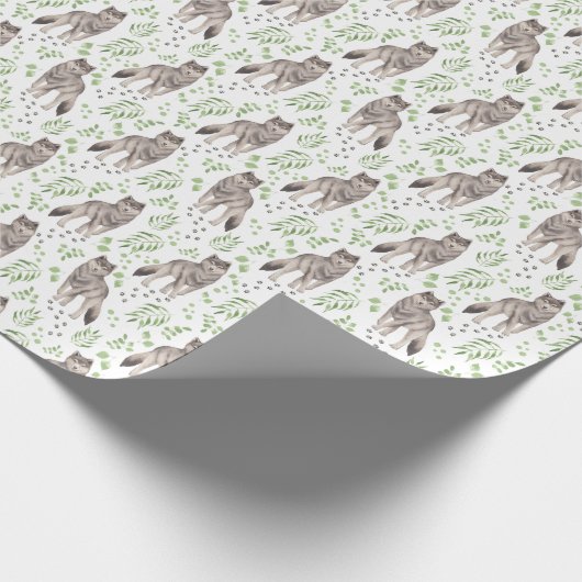 Wolves Wrapping Paper Geschenkpapier (Ecke)