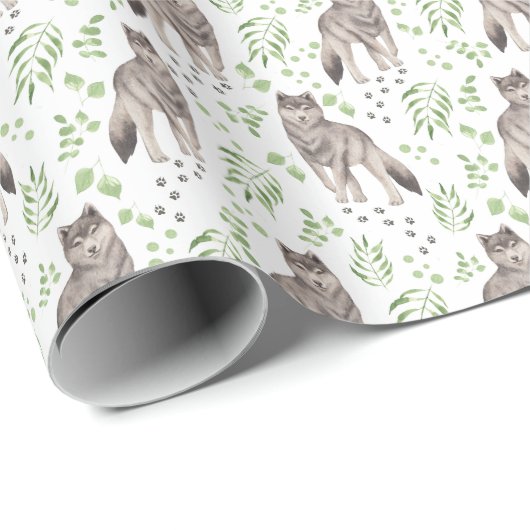 Wolves Wrapping Paper Geschenkpapier (Rolleneckpunkt)