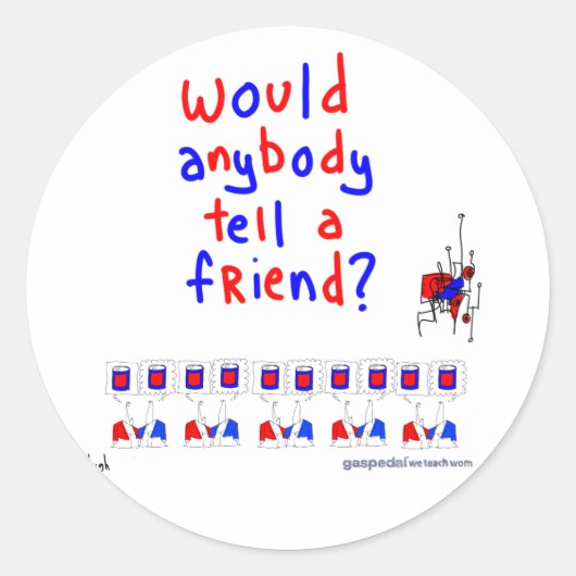 WOM-Aufkleber Runder Aufkleber (Vorderseite)