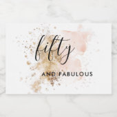 Woman 50 And Fabulous 50th Birthday Schaumweinetikett (Einzelnes Label)