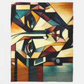  Woman Abstract Modern Painting Fleecedecke (Vorderseite)