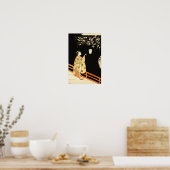  Woman Admiring Plum Blossoms at Night  Poster (Küche)
