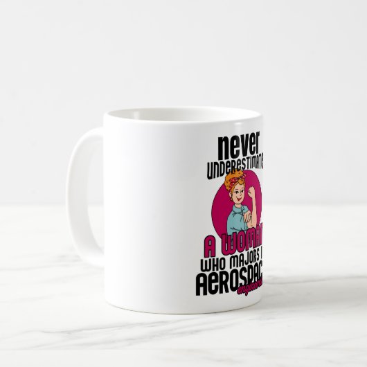 Woman Aerospace Engineering Kaffeetasse (Vorderseite Links)