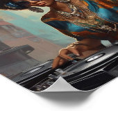Woman Afro DJ Poster (Ecke)