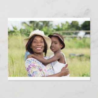Woman and child in the Bush. Postkarte