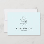 Woman Beauty Line Art Blue Gift Certificate (Vorderseite)