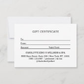 Woman Beauty Line Art Blue Gift Certificate (Rückseite)