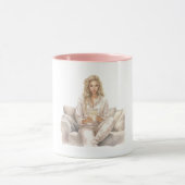 Woman Blush Movie Time Popcorn Tasse (Zentrum)