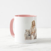 Woman Blush Movie Time Popcorn Tasse (Vorderseite Links)