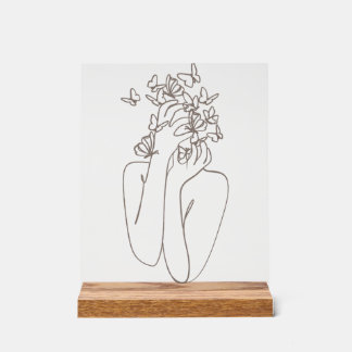 Woman Butterfly Transformation Acrylic Art Acrylschild