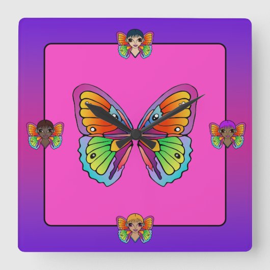Woman Butterfly Uhr (Vorderseite)