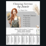 Woman Cleaning Service Business Tee Off Flyer<br><div class="desc">Moderne Flyer für Reinigungsservice</div>