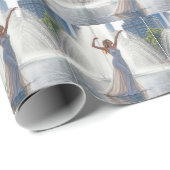 Woman Dancing In a City Fountain Geschenkpapier (Rolleneckpunkt)