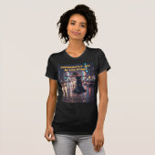 Woman Dancing In Rain Joy Night City T-Shirt (Vorne ganz)