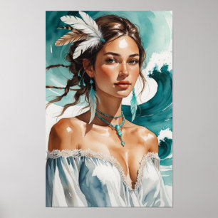 Woman der freien Geisterküste Poster