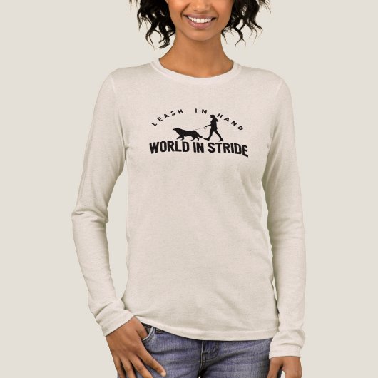 Woman Dog Walker  Tri-Blend Shirt (Vorderseite)