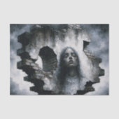 Woman Emerging from Brick Wall Decoupage Seidenpapier (Vorderseite)