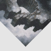 Woman Emerging from Brick Wall Decoupage Seidenpapier (Ausschnitt)