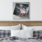 Woman Face kratzt Risse Collage Leinwand (Insitu (Schlafzimmer))