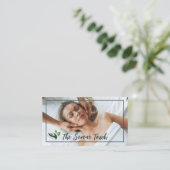 Woman Getting Face Massage Visitenkarte (Stehend Vorderseite)