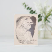 Woman Ghost Costume Sheet Sepia Postkarte (Stehend Vorderseite)