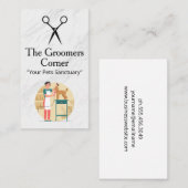 Woman Grooming Dog | Pets Visitenkarte (Vorne/Hinten)