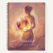 Woman Holding Light Personalized Reflections Notizblock (Vorderseite)