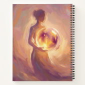 Woman Holding Light Personalized Reflections Notizblock (Rückseite)