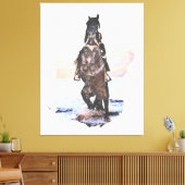 *~* Woman Horse Beach AR22 Equine Watercolor Leinwanddruck (Insitu (Wohnzimmer))