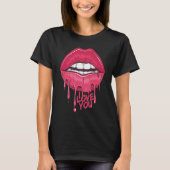 Woman Hot Mouth lips & Red Pepper Cute idea Valent T-Shirt (Vorderseite)
