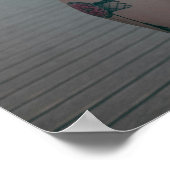 Woman In Black Bikini On Boardwalk Poster (Ecke)