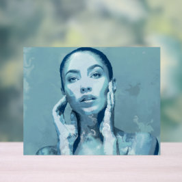 "Woman in Blue" Acrylschild