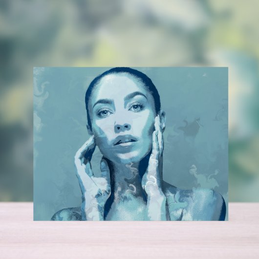 "Woman in Blue" Acrylschild (Neutral)