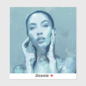 "Woman in Blue" Aufkleber (Blatt)