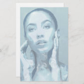 "Woman in Blue" Briefpapier (Vorne/Hinten)