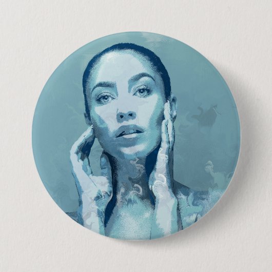 "Woman in Blue" Button (Vorderseite)