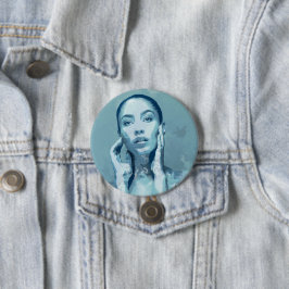 "Woman in Blue" Button