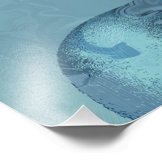 "Woman in Blue" Fotodruck (Ecke)