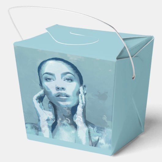 "Woman in Blue"  Geschenkschachtel (Rückseite)