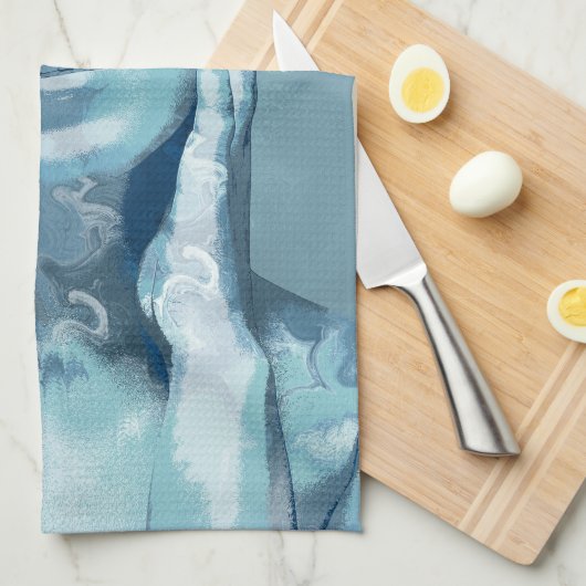 "Woman in Blue" Geschirrtuch (Viertel Falte)