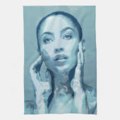 "Woman in Blue" Geschirrtuch (Vertikal)