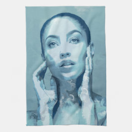 "Woman in Blue" Geschirrtuch